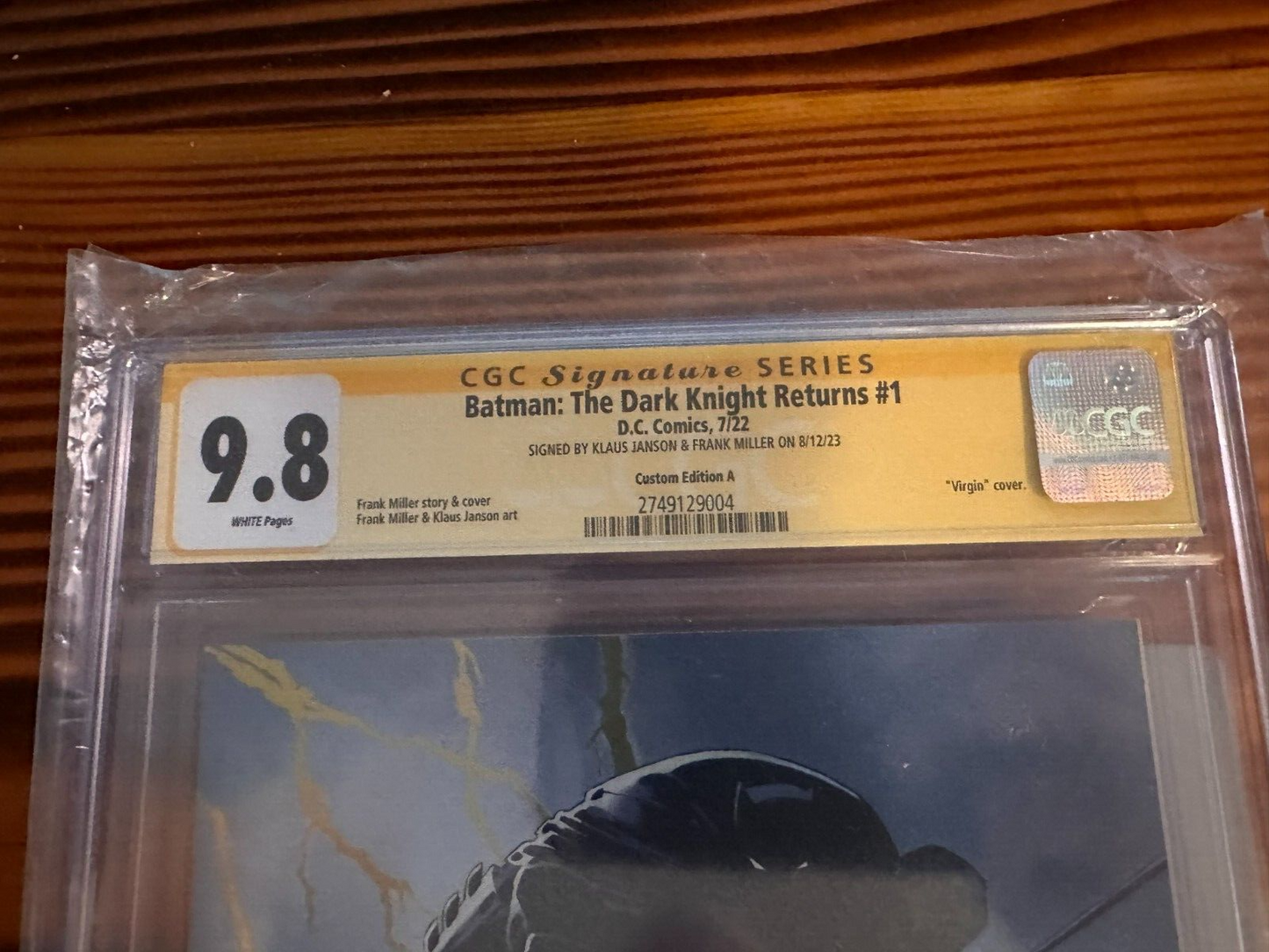 Batman: The Dark Knight Returns #1 Frank Miller/Klaus Jansen Autos CGC 9.8