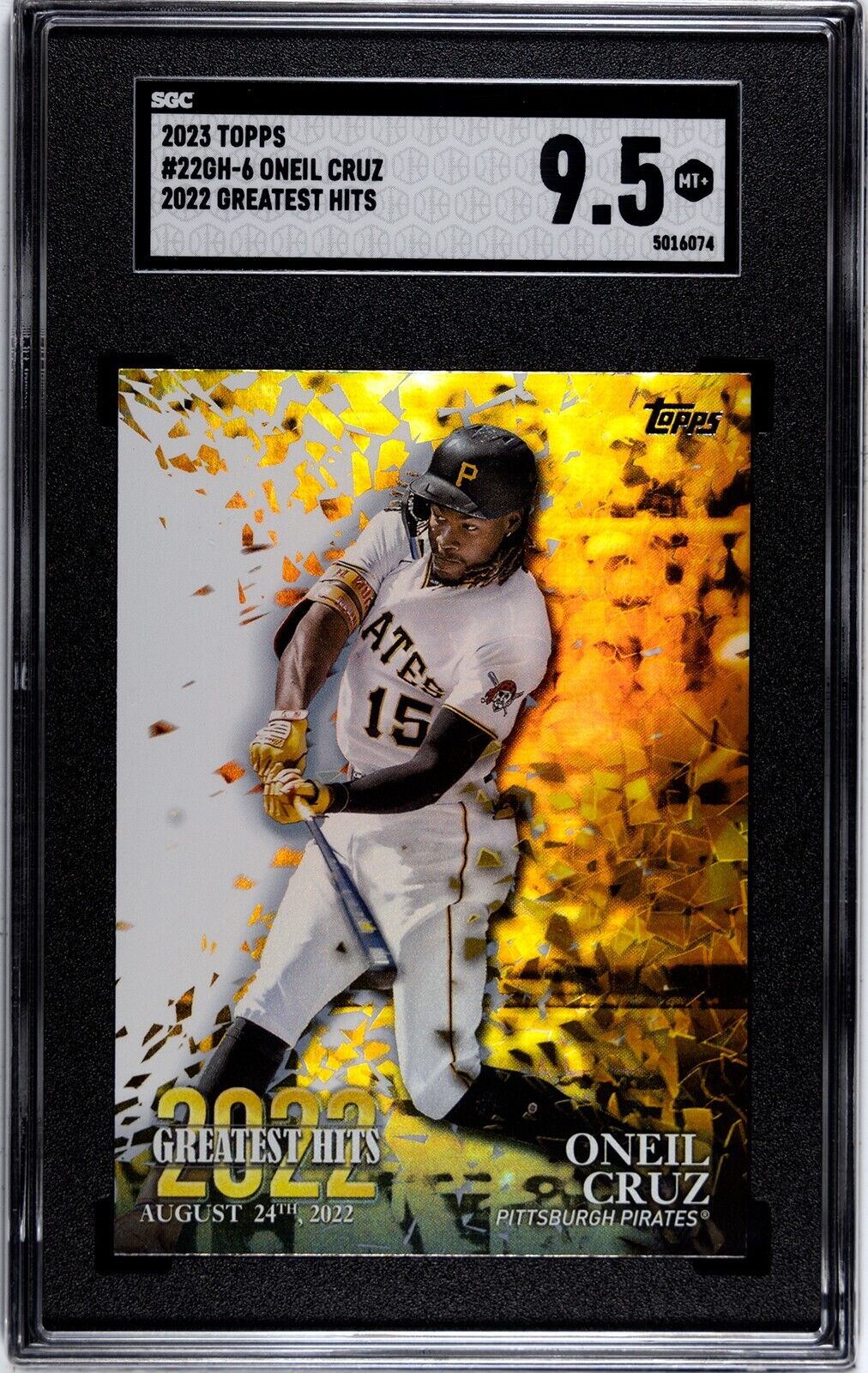 2023 Topps Series 1 Oneil Cruz 2022 Greatest Hits SGC 9.5MT+ Pirates