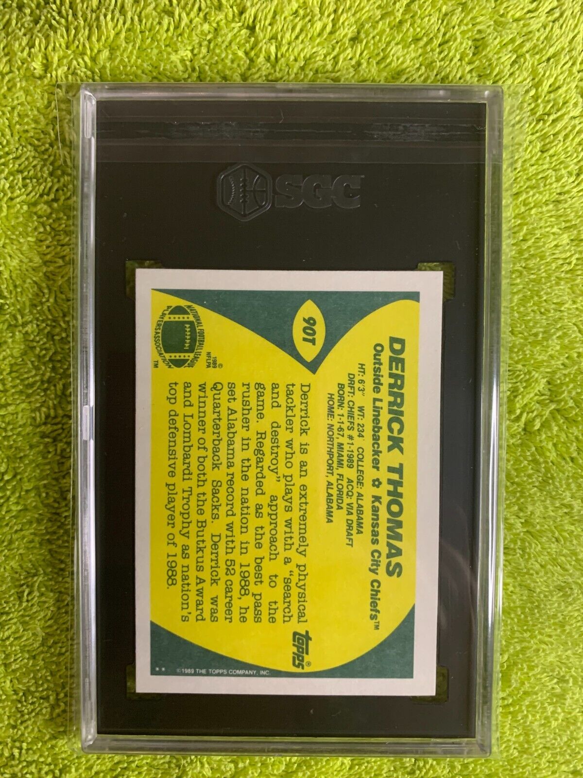 1989 Topps Derrick Thomas #90 Graded 8.5