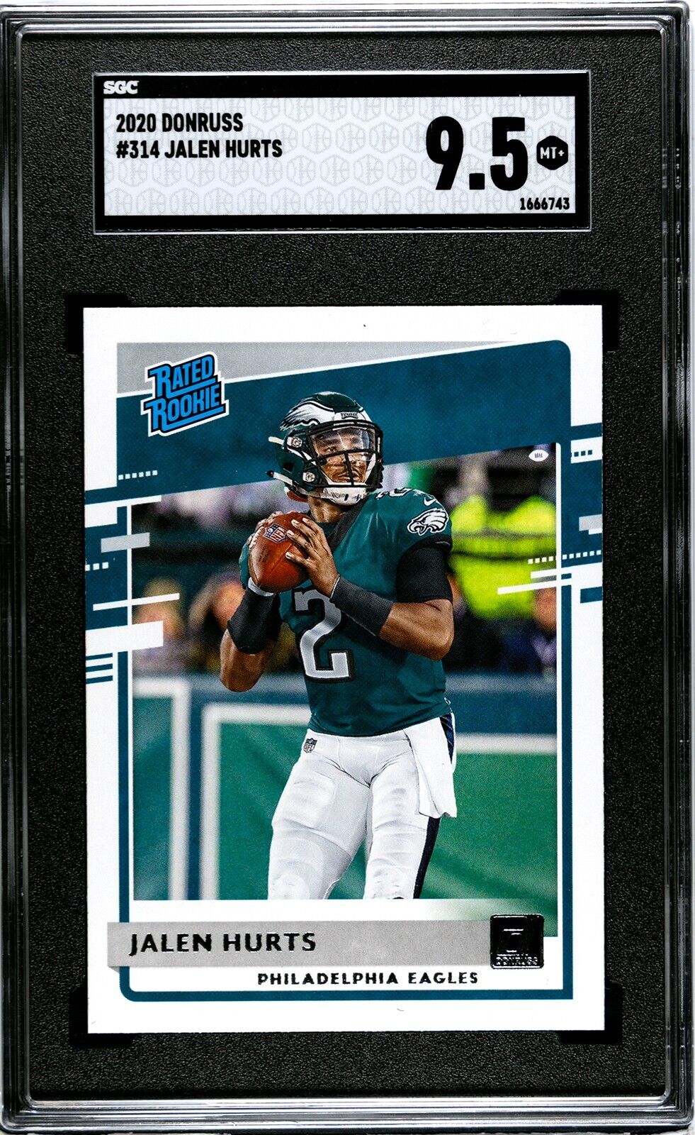 2020 Donruss Optic Jalen Hurts Rated Rookie SGC 9.5