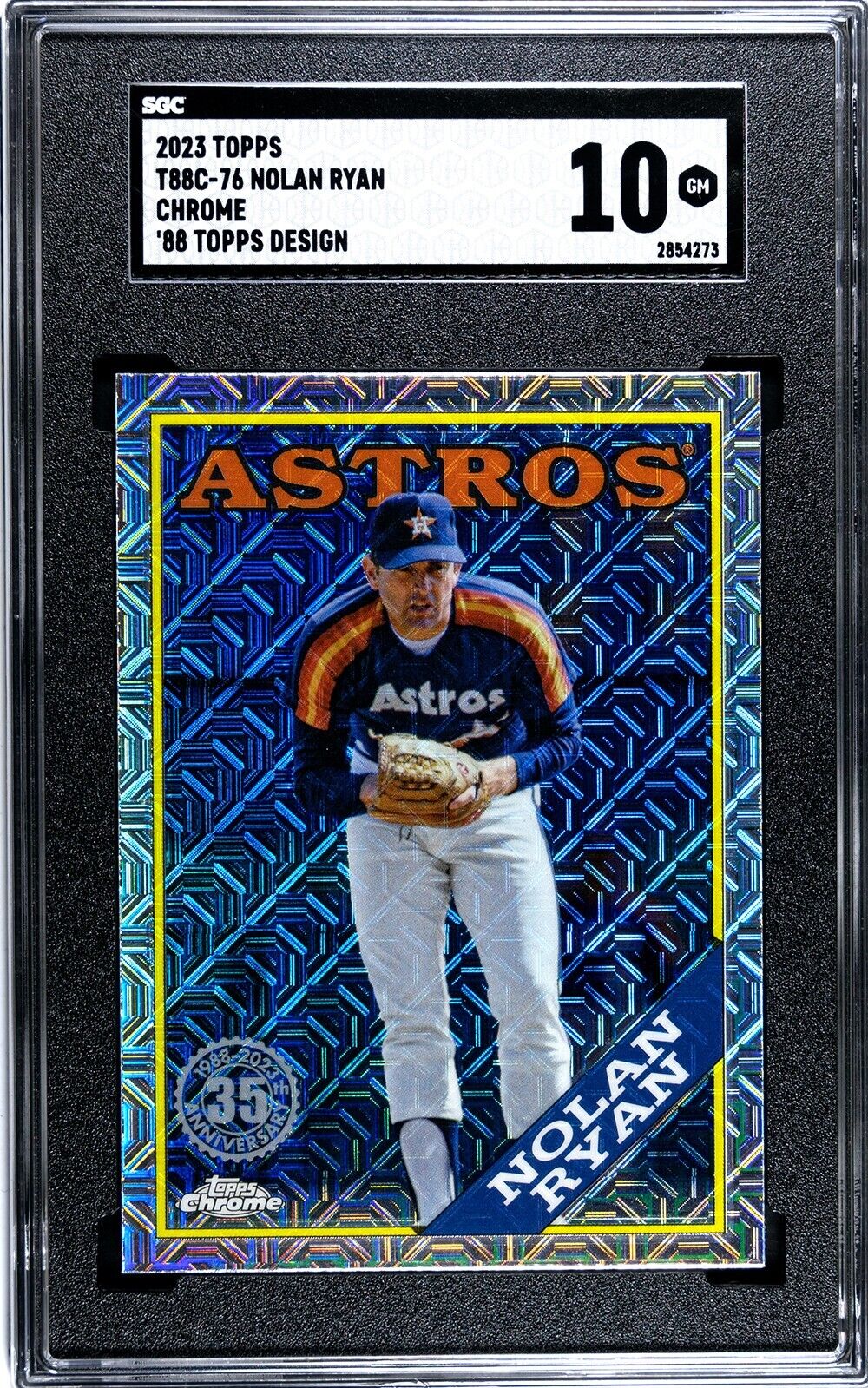 2023 Topps Nolan Ryan T88C-76 Chrome Refractor 35th Anniversary SGC 10GM