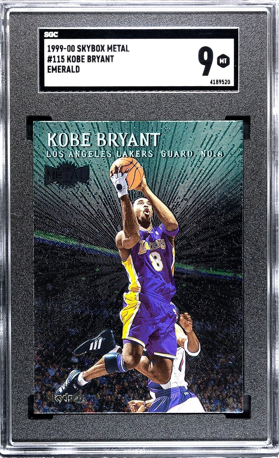 1999-200 Skybox Metal #115 Kobe Bryant Green SGC 9 (see shipping details)