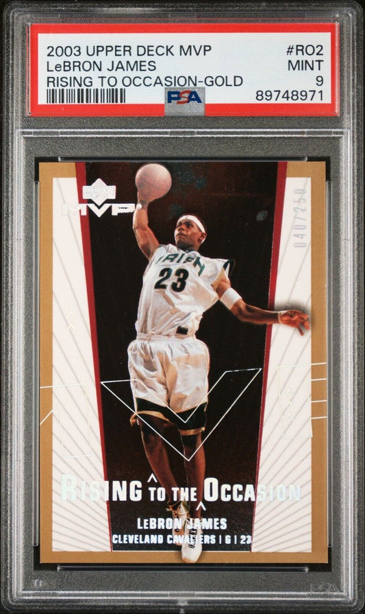 2003 Upper Deck MVP LeBron James Rising to the Occassion-Gold