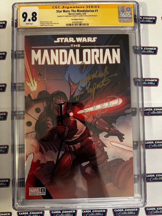 Star Wars: The Mandalorian #1 Variant Cover B w/autos CGC 9.8