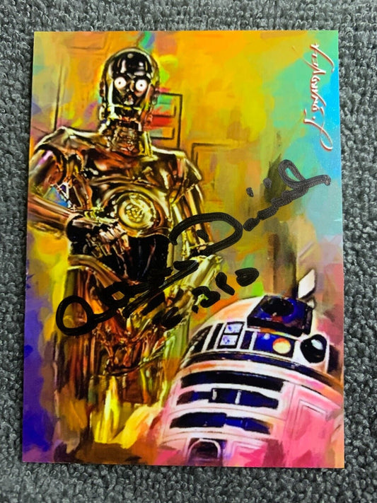 2018 Star Wars C3PO and R2D2 Art Card by Edward Vela 50/50 2 Autogaphs