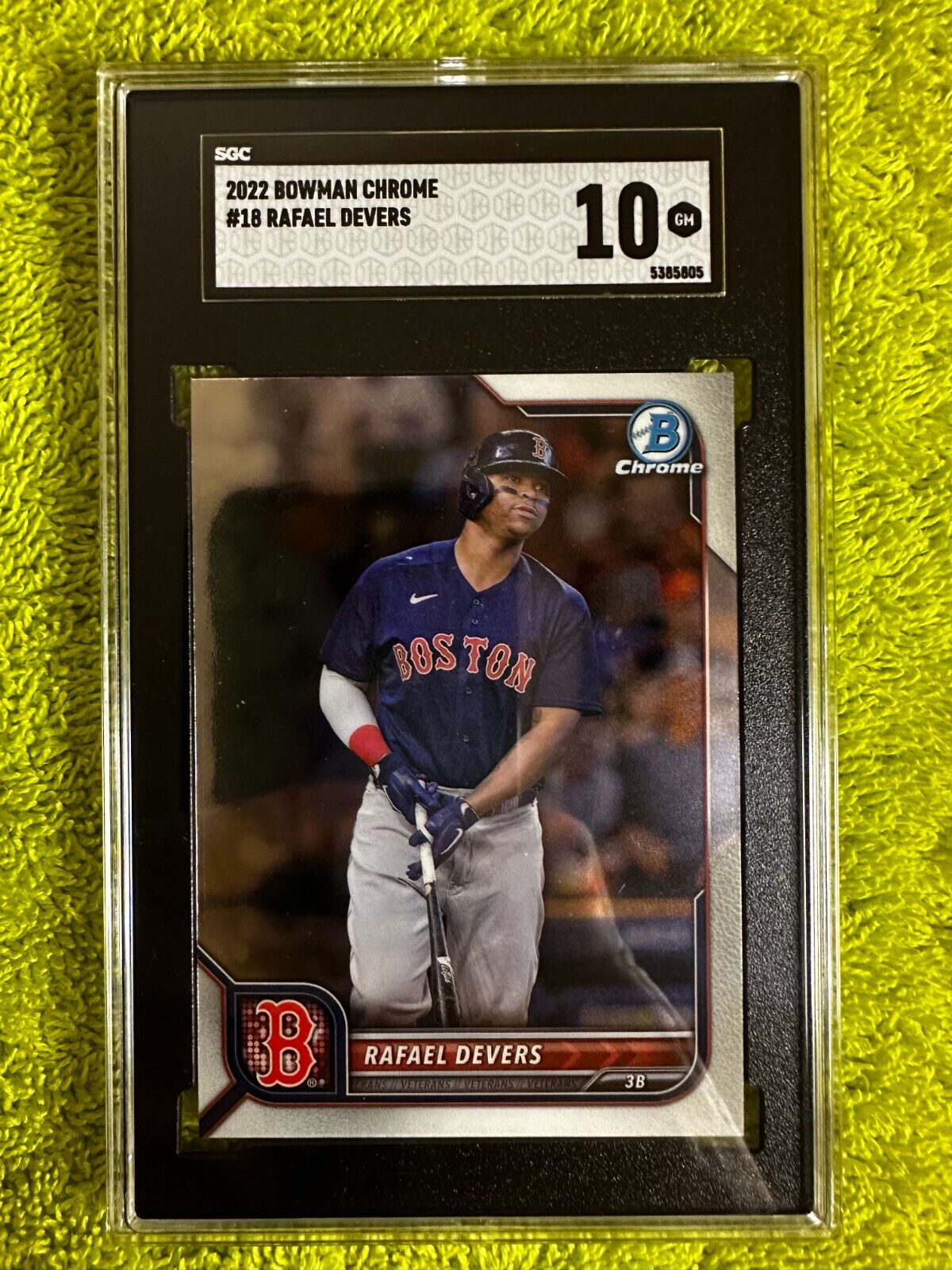 2022 Bowman Chrome 18 Rafael Devers SGC 10 Boston Red Sox