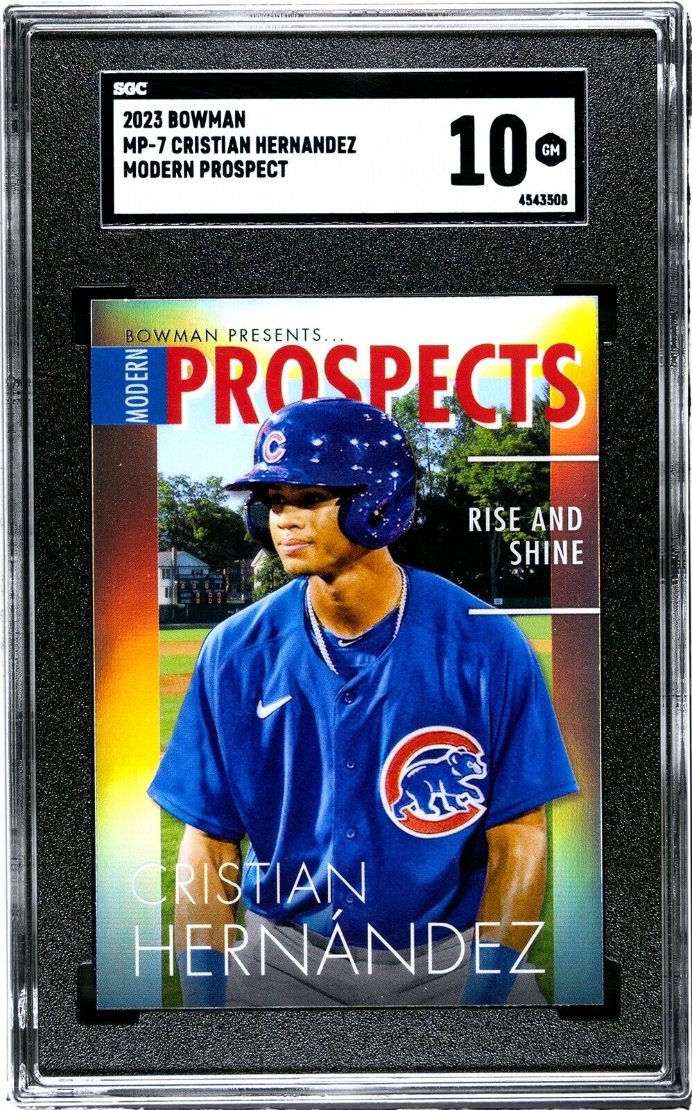 2023 Bowman Cristian Hernandez Prospect MP-7 SGC 10GM Cubs