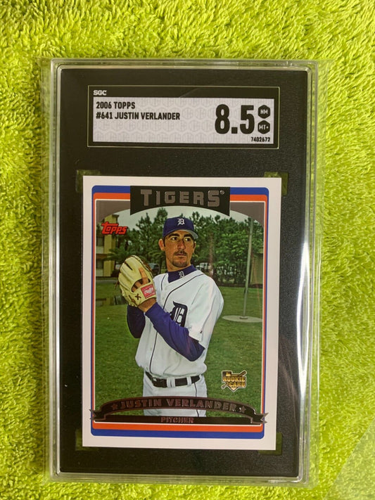 2006 Topps Justin Verlander Rookie RC PSA 8.5 Future HOF *HOT*