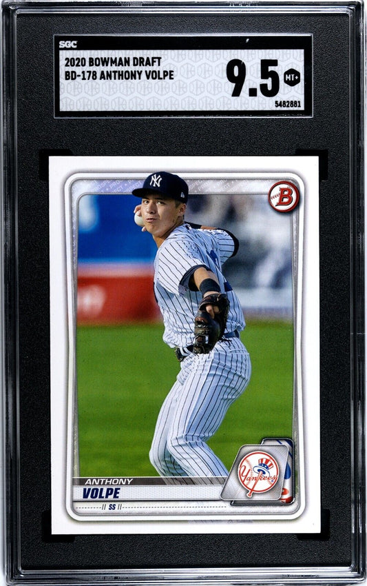 2020 Bowman Draft Anthony Volpe BD-178 Prospect NY Yankees SGC 9.5MT+