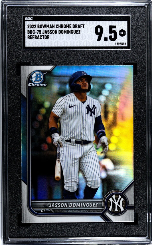 2022 Bowman Chrome BCD-75 Jasson Dominguez Refractor SGC 9.5