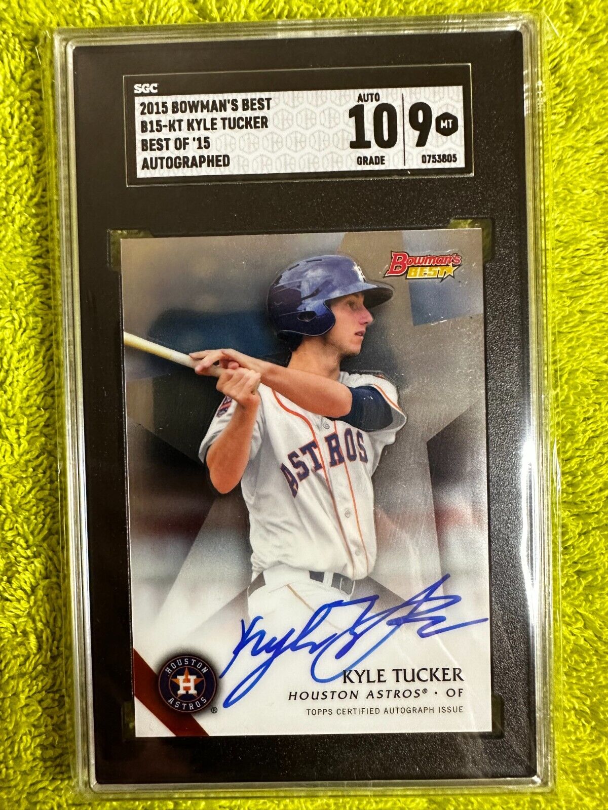 2015 Bowman's Best B15-KT Kyle Tucker Auto SGC 9MT