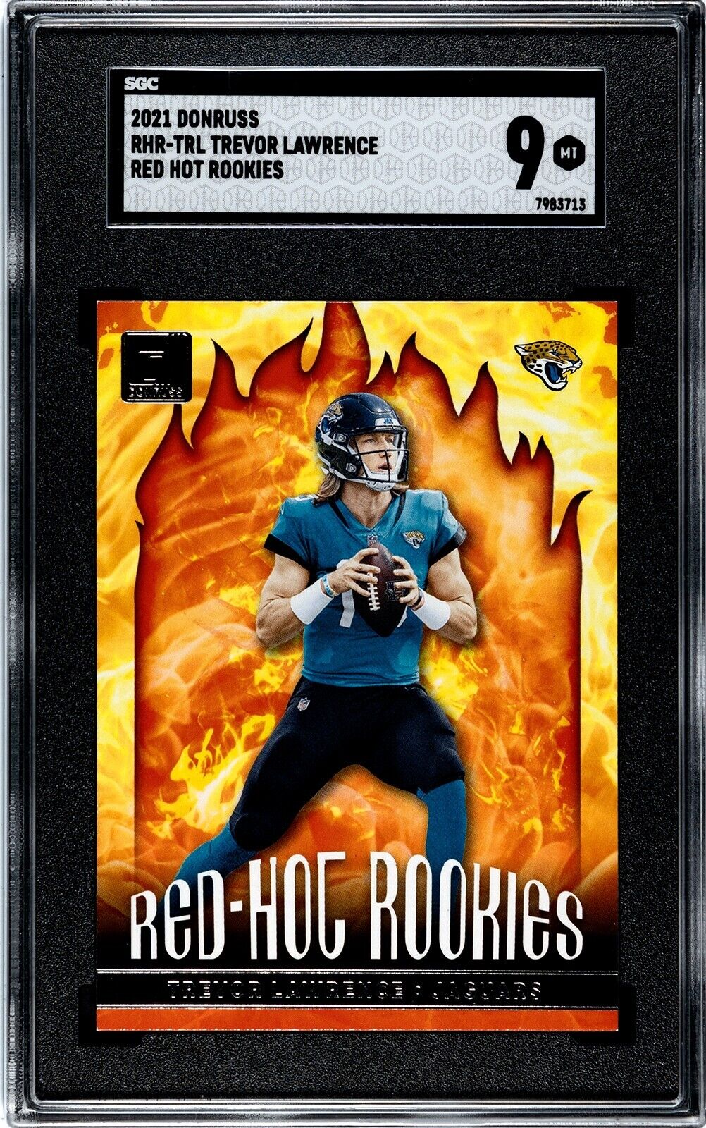 2021 Donruss Red Hot Rookies Trevor Lawrence SGC 9MT Jaguars