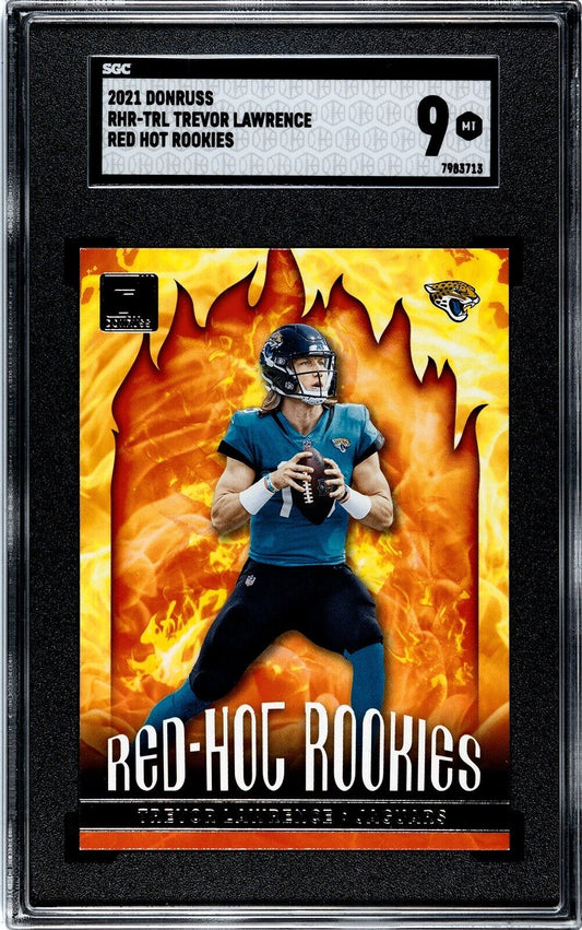 2021 Donruss Red Hot Rookies Trevor Lawrence SGC 9MT Jaguars