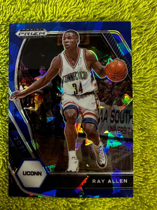 2021 Panini Prizm Ray Allen Blue Cracked Ice Blue Prizm 48/99