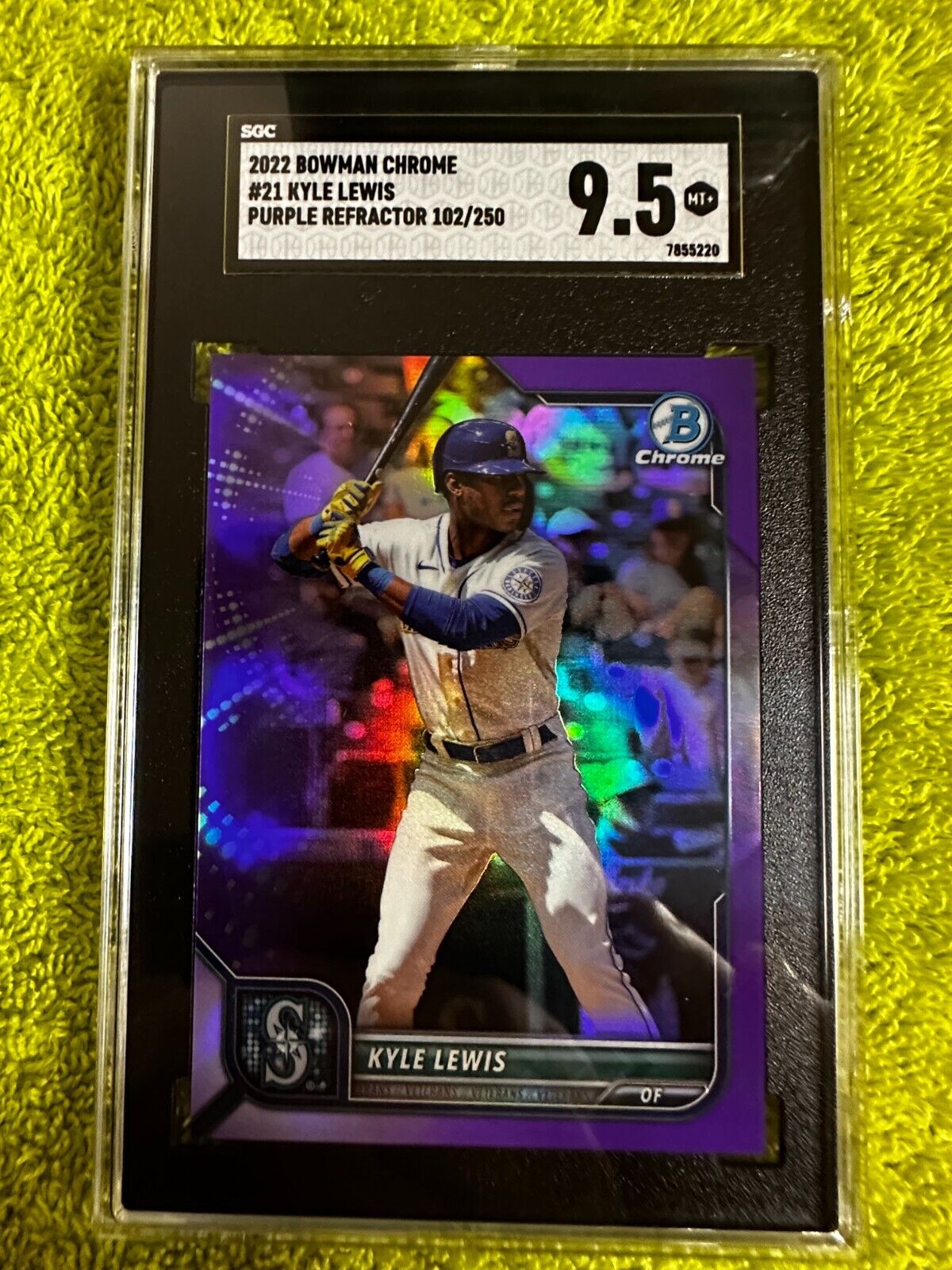 2022 Bowman Chrome #21 Kyle Lewis 102/250 SGC 9.5MT+