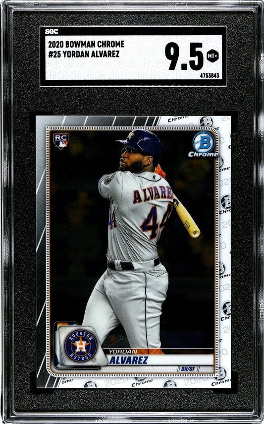 2020 Bowman Chrome #25 Yordan Alvarez GSA 9.5