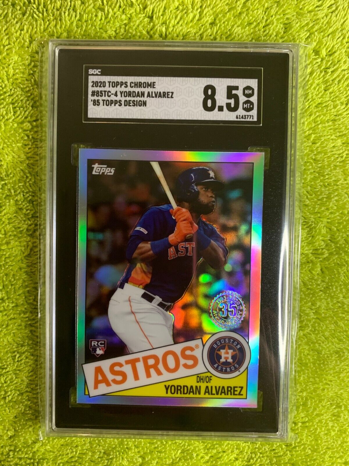 2020 TOPPS CHROME #85TC-4 YORDAN ALVEREZ GSA8.5NM/MT+