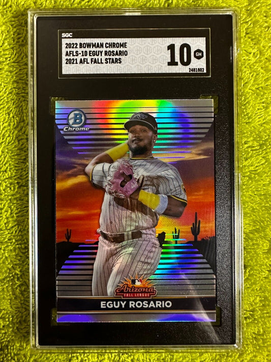 2022 Bowman Chrome AFLS-10 Eguy Rosario Arizona Fall League SGC 10