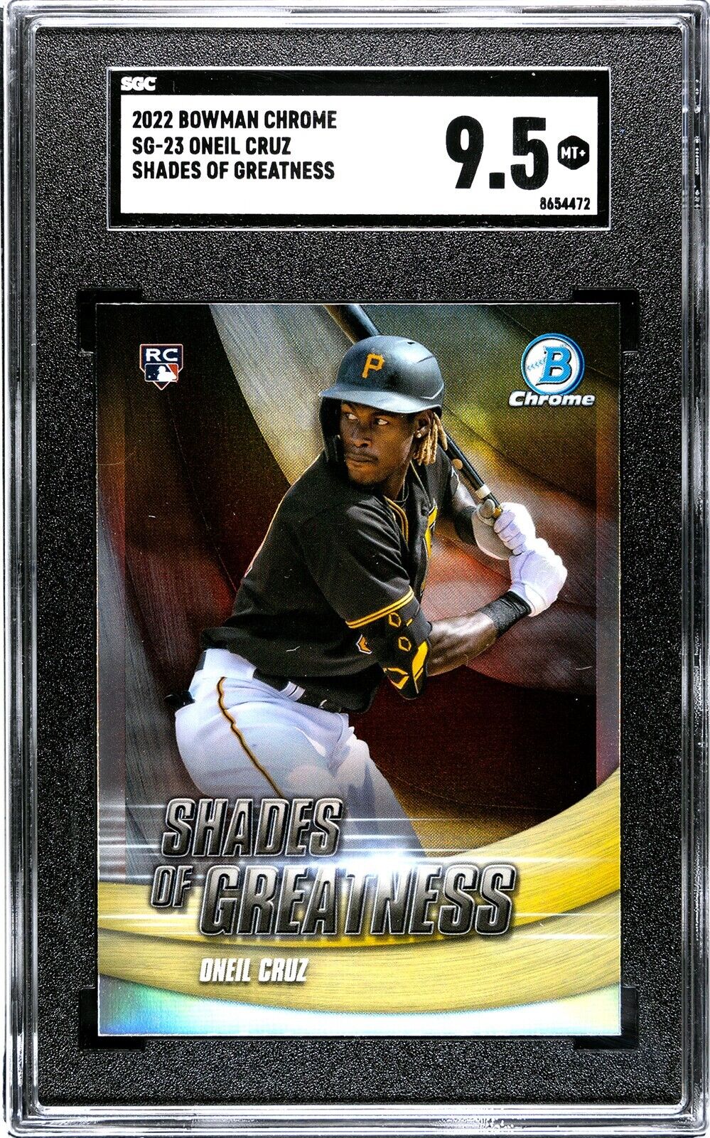 2022 Bowman Chrome Oneil Cruz Shades of Greatness #SG-23 SGC 9.5 Mint+ RC Rookie