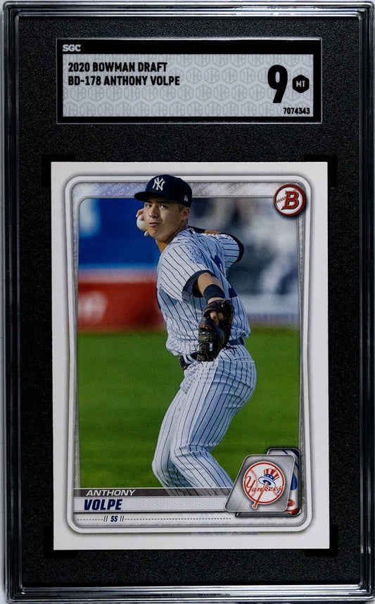 2020 Bowman Draft Anthony Volpe BD-178 Prospect NY Yankees SGC 9MT