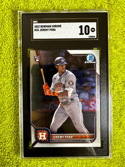 2022 Bowman Chrome Jeremy Pena  Rookie Card #35 SGC 10GM