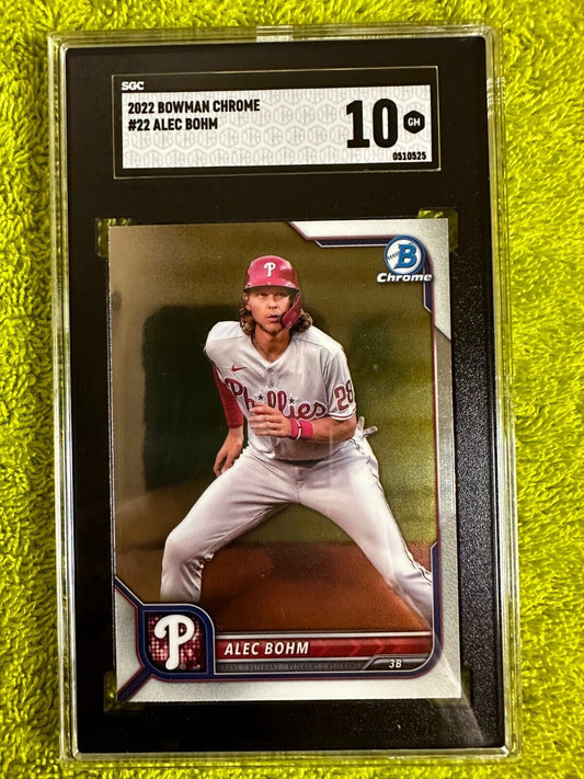 2022 Bowman Chrome #22 Alec Bohm - Philadelphia Phillies SGC 10