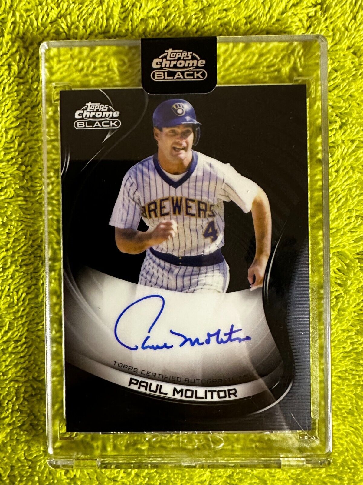 2022 Topps CHROME BLACK PAUL MOLITOR CBA-PM AUTO MILWAUKEE BREWERS