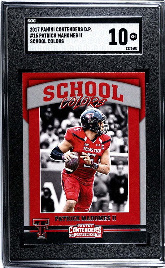 2017 Panini Contenders Draft Patrick Mahomes School Colors Rookie Rc SGC 10 Mint
