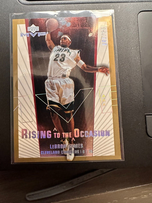 2003-04 Upper Deck MVP Rising to The Occasion Gold #RO2 LeBron James 40 of 250