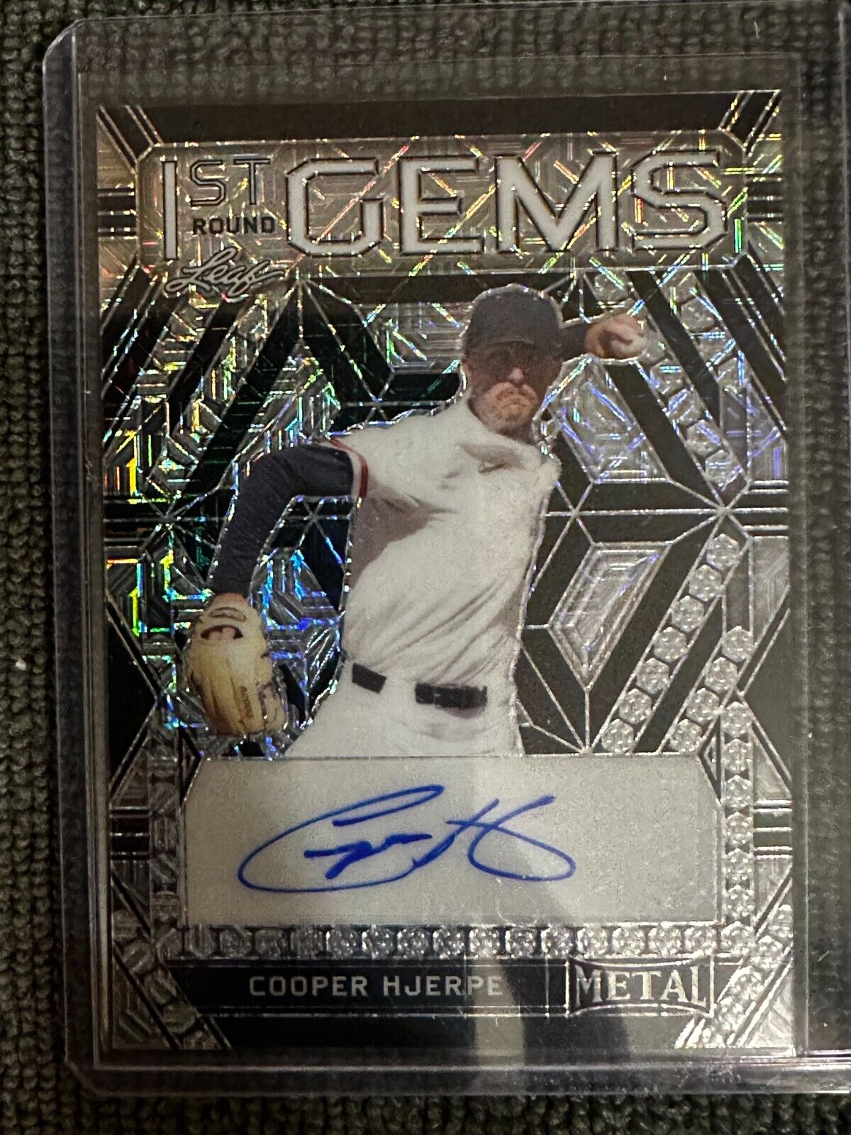 2022 Leaf Metal Draft 2/2 1st Round Gems Cooper Hjerpe St. Louis Cardinals