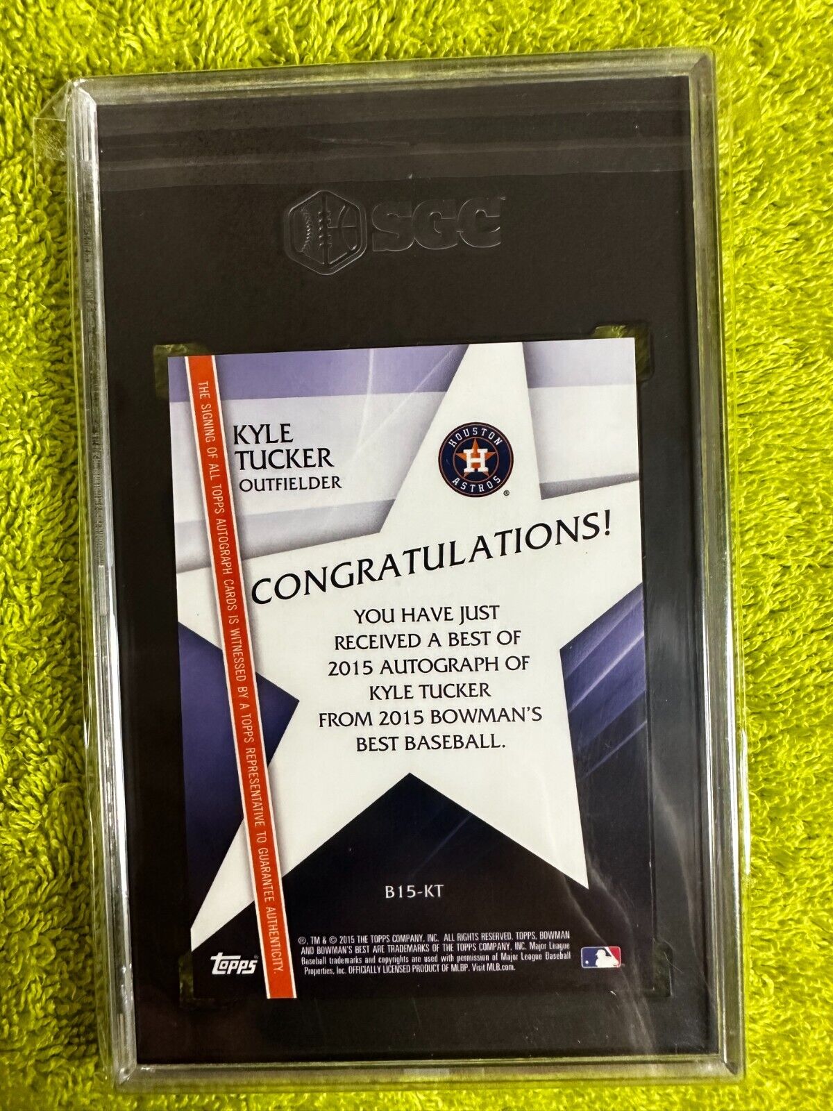 2015 Bowman's Best B15-KT Kyle Tucker Auto SGC 9MT