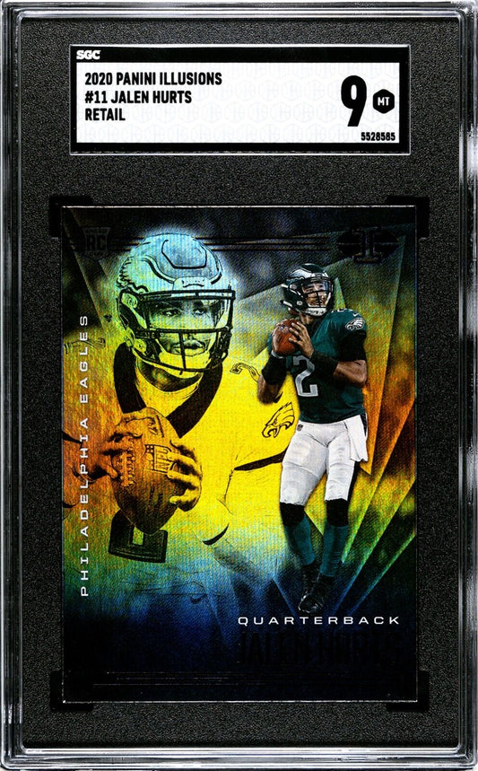 2020 Panini Illisions #11 Jalen Hurts SGC 9 MT