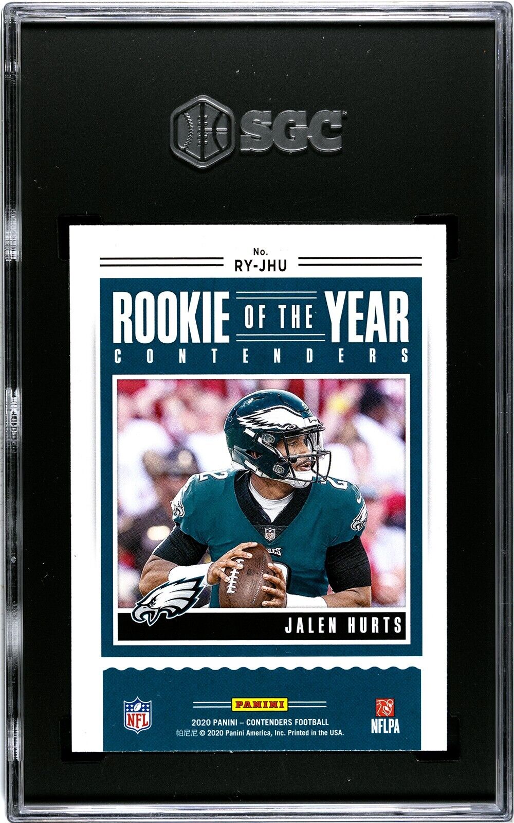 2020 Panini Contenders RY-Jalen Hurts ROY CONTENDER SGC 9.5MT+