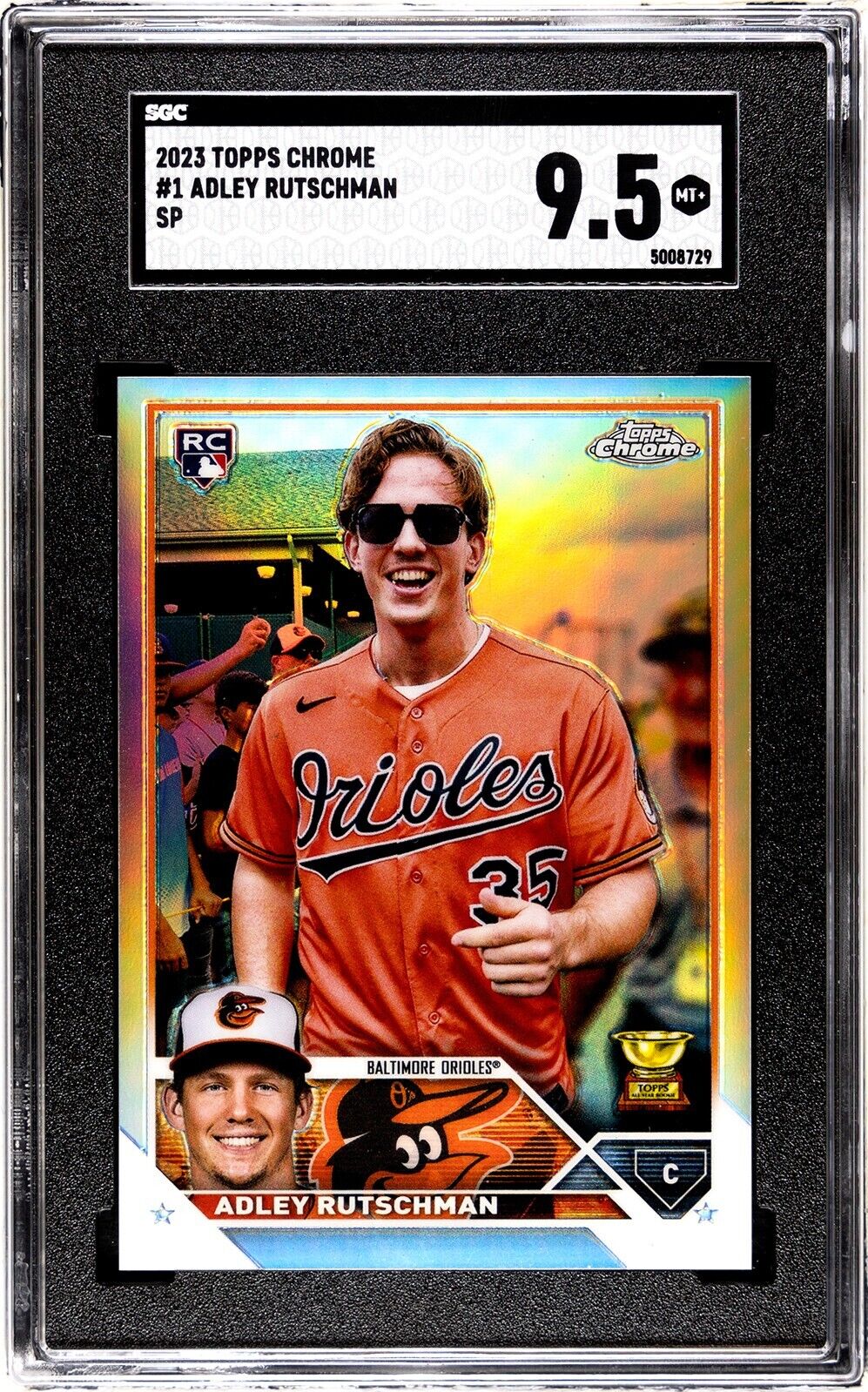 2023 Topps Chrome Adley Rutschman SP SGC 9.5 Baltimore Orioles