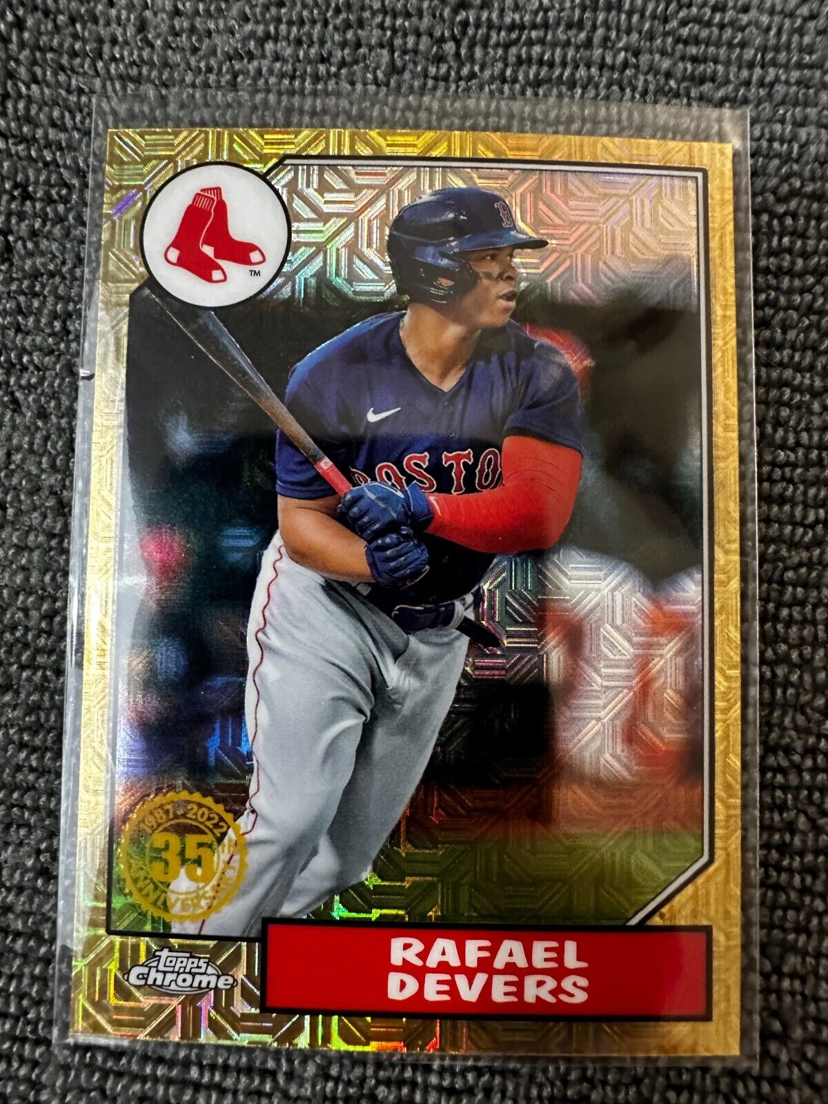 2022 Topps Series 1 Rafael Devers 1987 Chrome Mojo Refractor #T87C-23 Boston