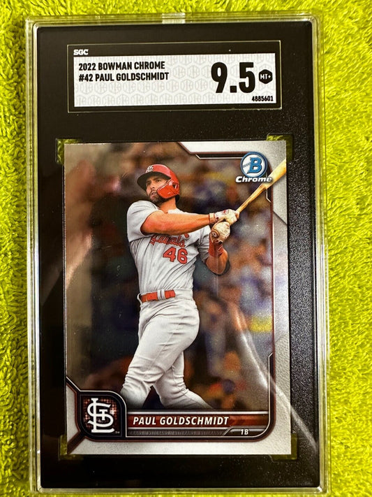 2022 BOWMAN CHROME 42 PAUL GOLDSCHMIDT SGC 9.5MT+